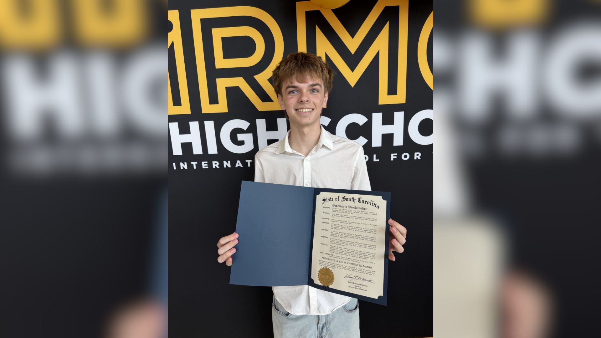 Irmo High School student secures Alzheimer’s awareness proclamation