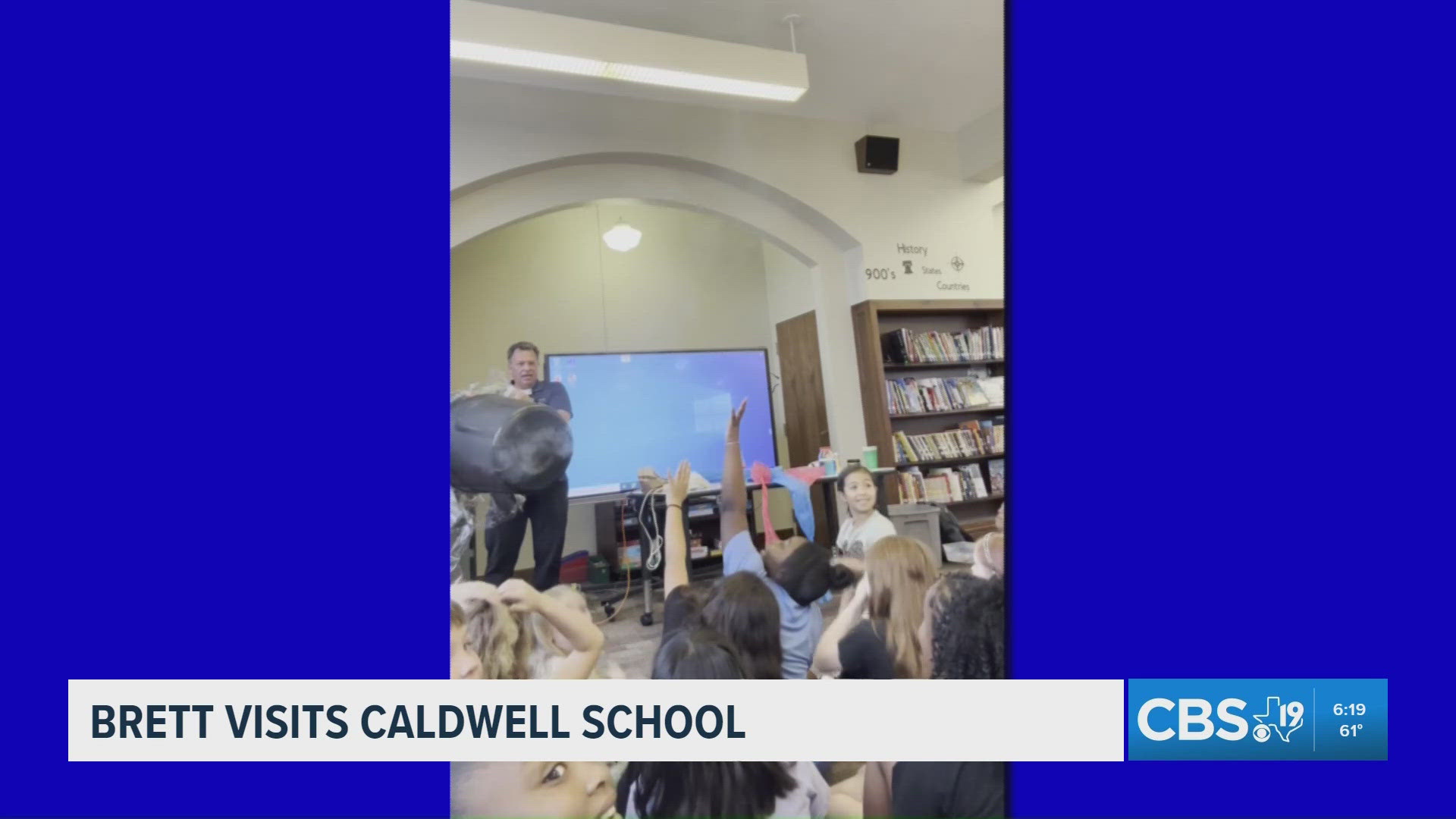 CBS19 chief meteorologist Brett Anthony visits Caldwell Arts Academy