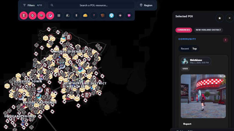 Neverness to Everness : Quelle carte interactive choisir