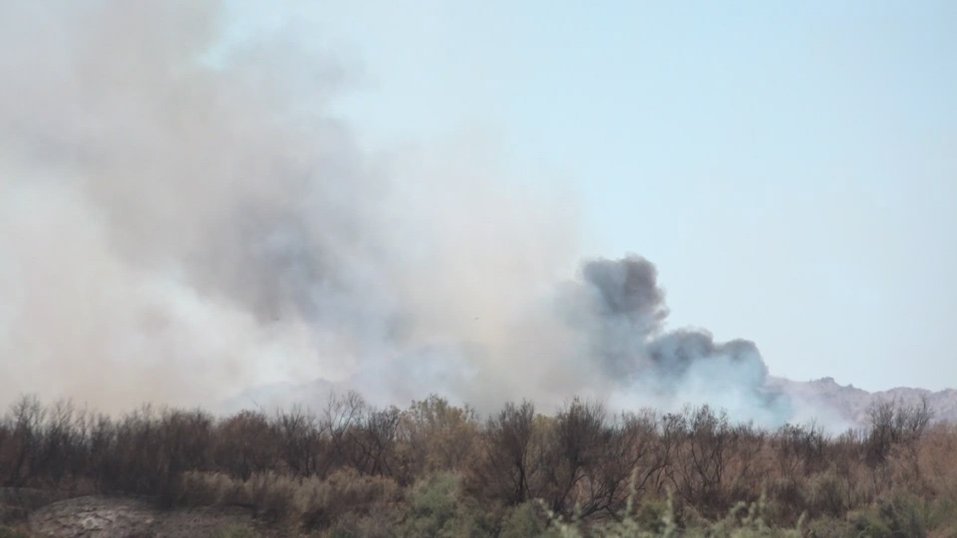 Firefighters reach 45% containment on brush fire burning near Buckeye
