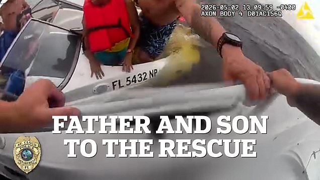 Father and son save six people after their boat sank
