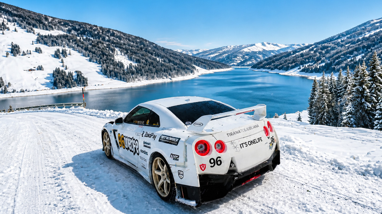 What happens during a 900HP GTR snow drive
