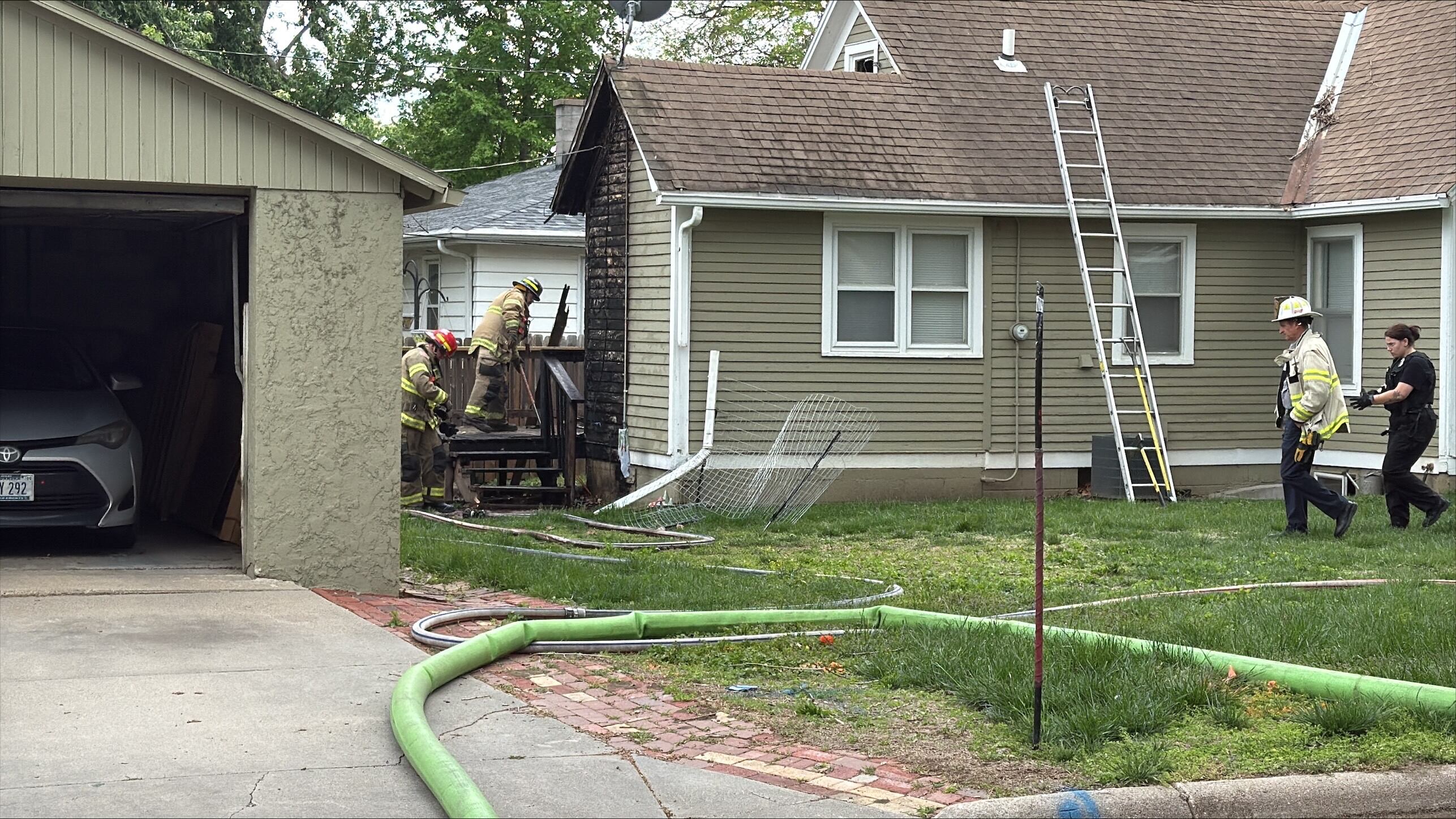 Firefighters battle house fire in North Omaha