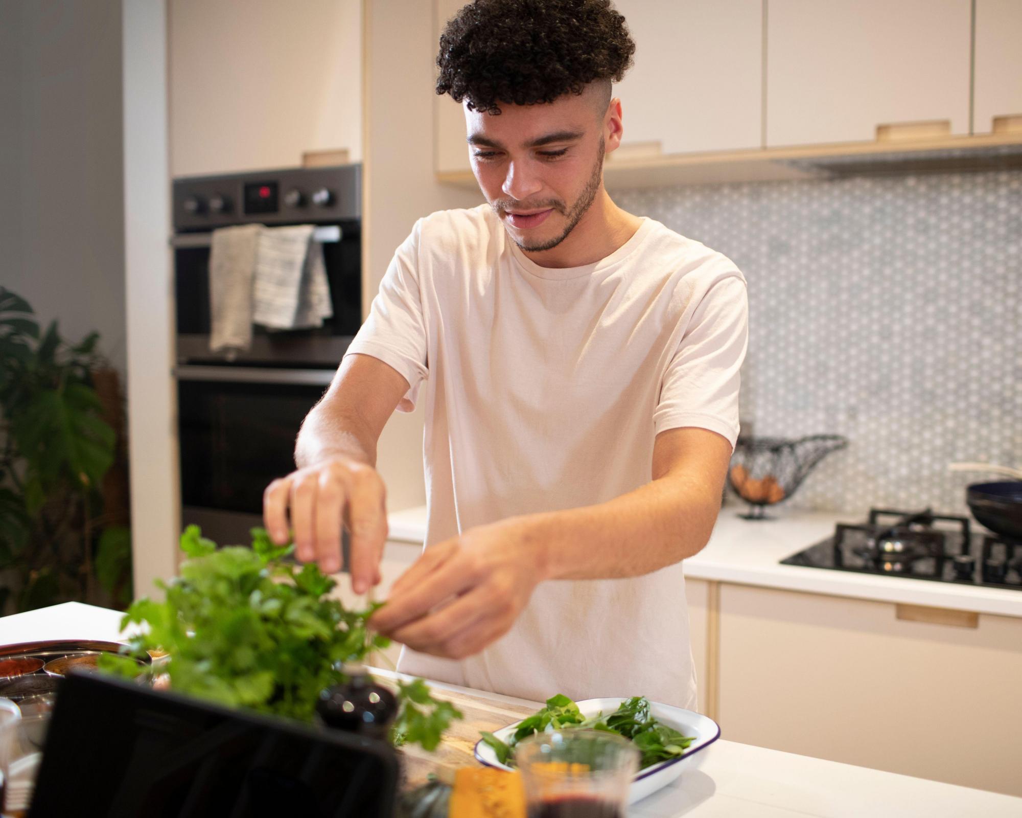 ‘Evidence shows that people who cook more meals at home tend to have better overall diet quality and eat less ultra-processed food,’ says Prof Luigina Guasti. Photograph: Caia Image/Alamy