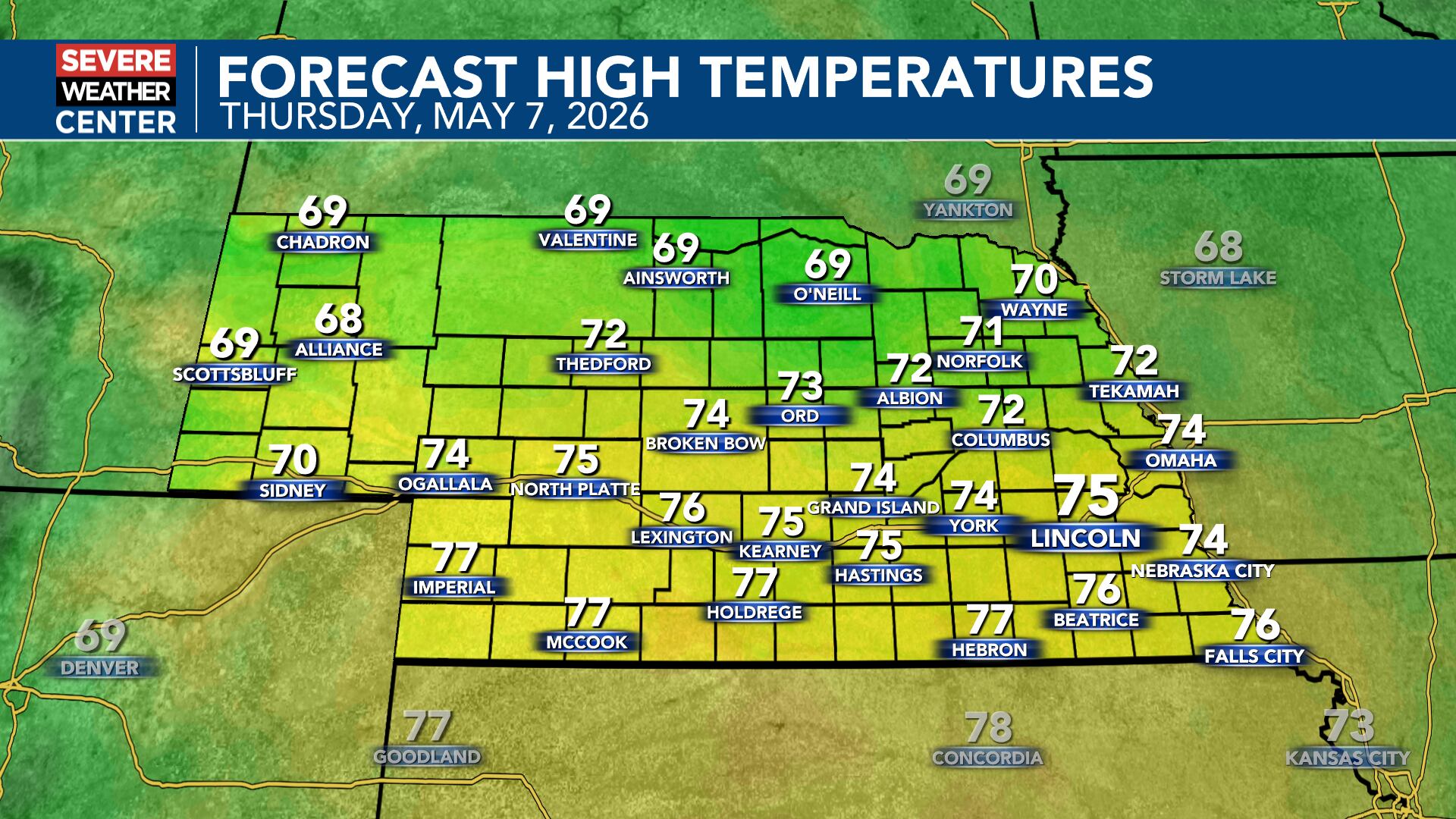 Warming trend with weekend rain chances