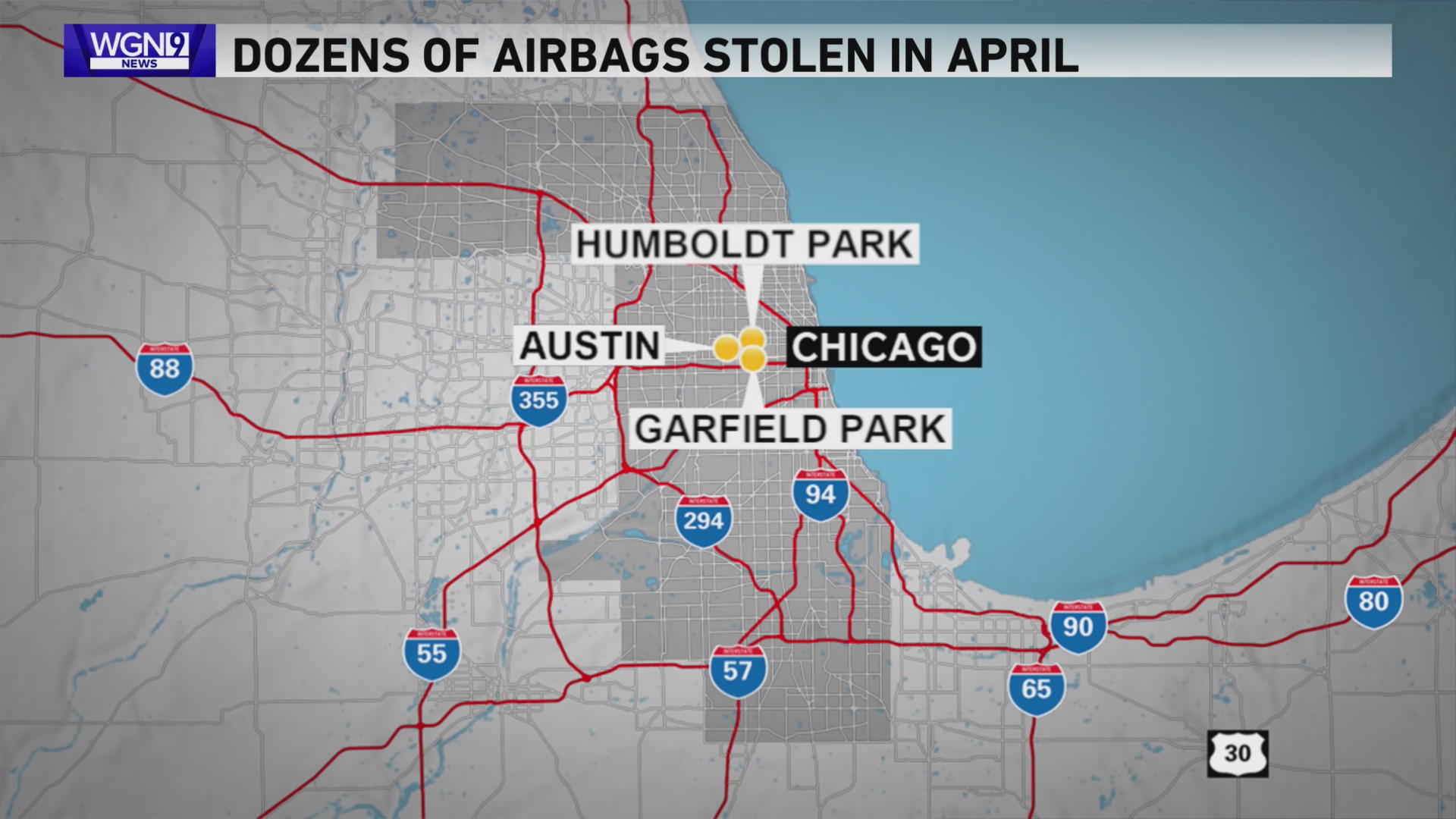 West Side neighborhoods' latest to be hit in string of airbag thefts