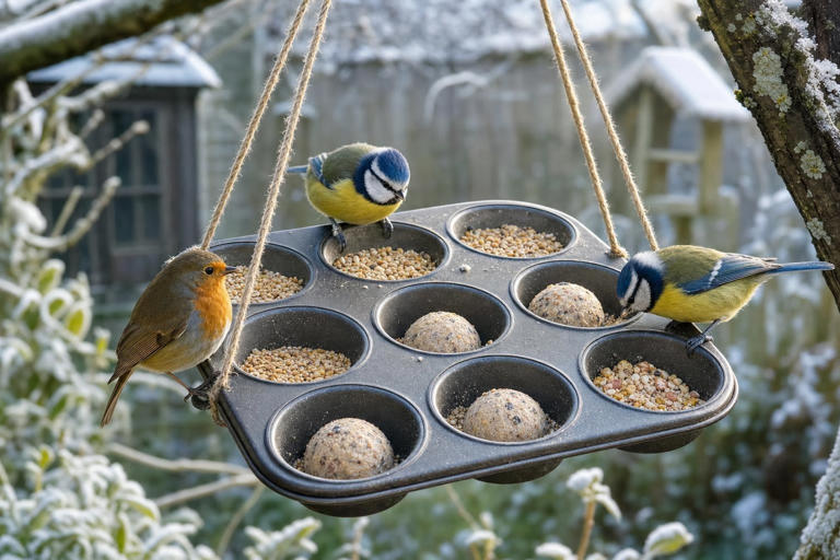 This simple baking tray hack keeps garden birds fed for pennies this ...