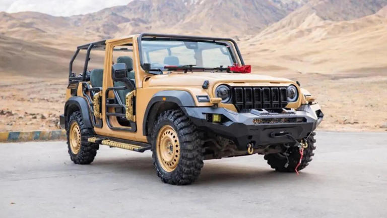 mahindra thar roxx based military atv for indian army india by anand mahindra
