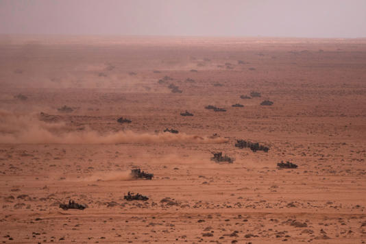 U.S and Moroccan military forces take part in the 20th edition of the African Lion military exercise, in Tantan, south of Agadir, Morocco, in 2024 (AP)