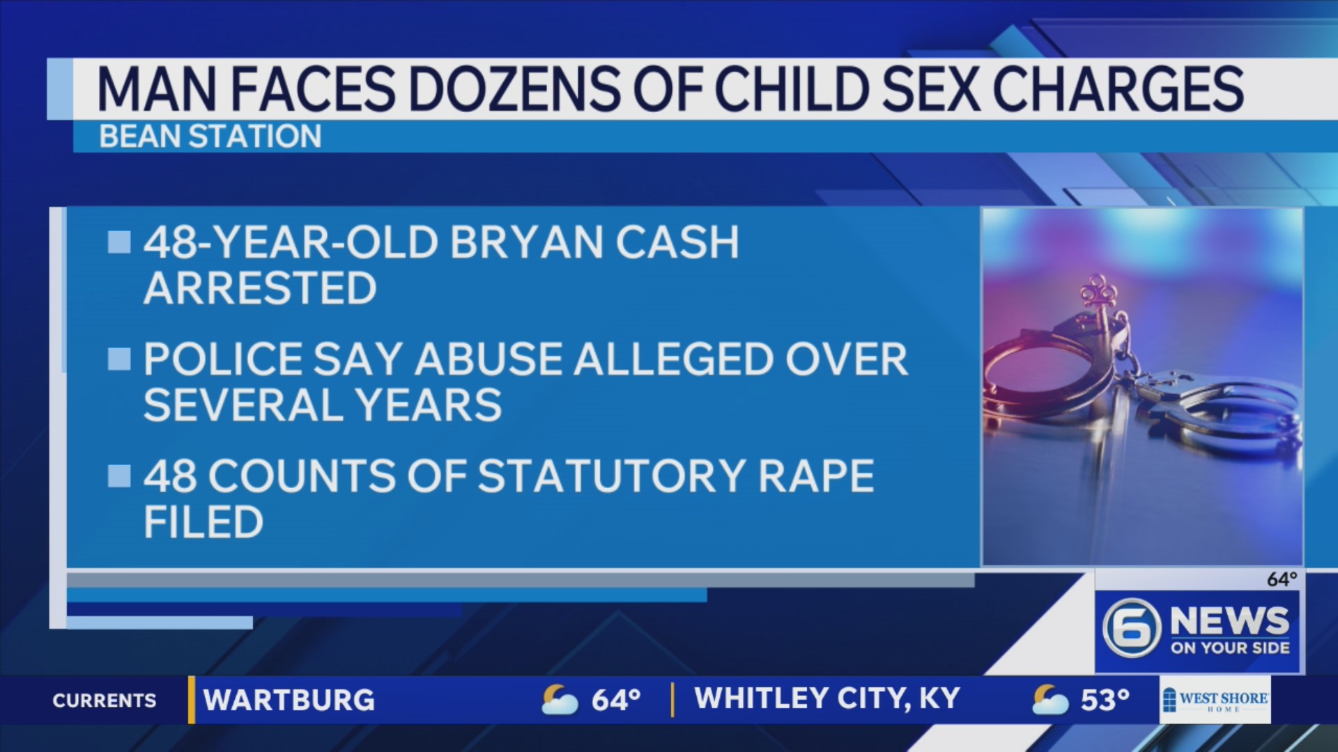 Knoxville man facing 50 child sex abuse charges