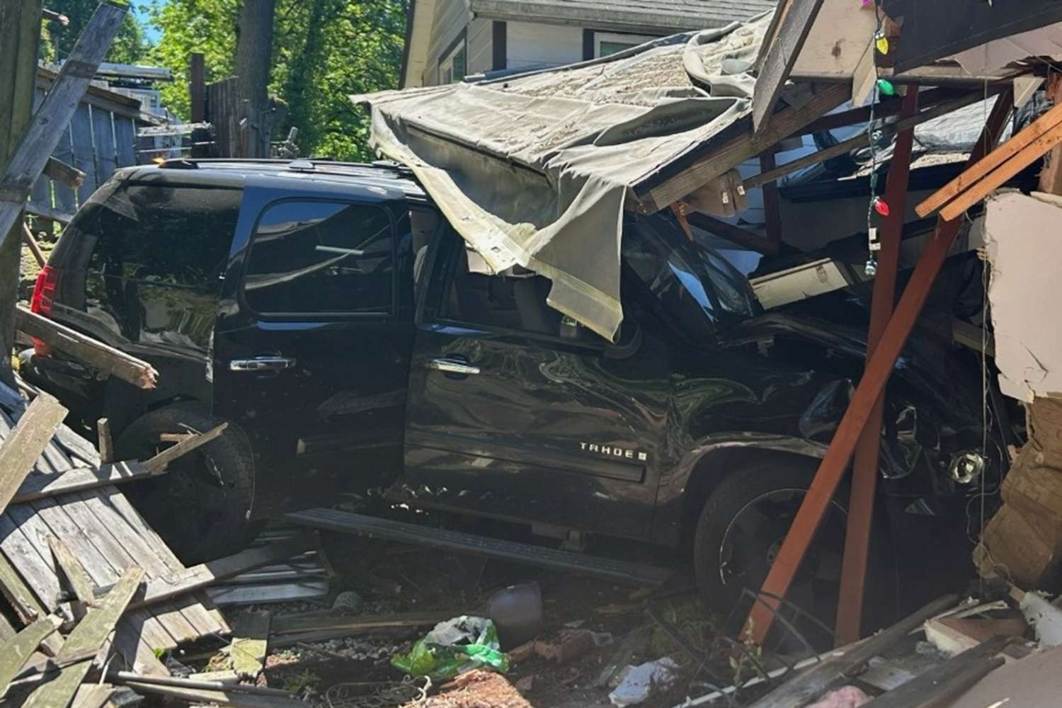 Mom and baby narrowly escape injury after SUV crashes into nursery of ...