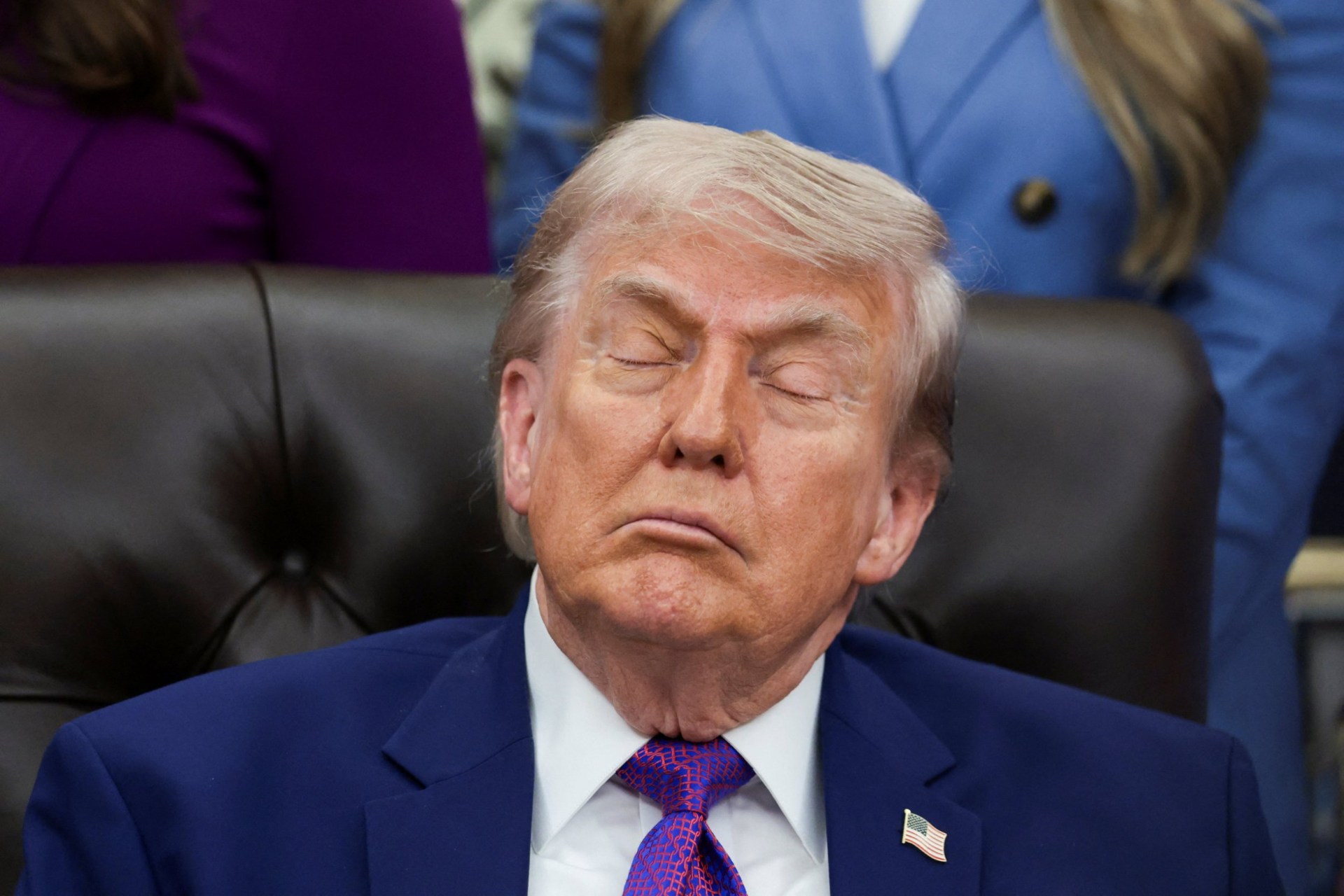 White House responds to claims Donald Trump 'fell asleep' during meeting