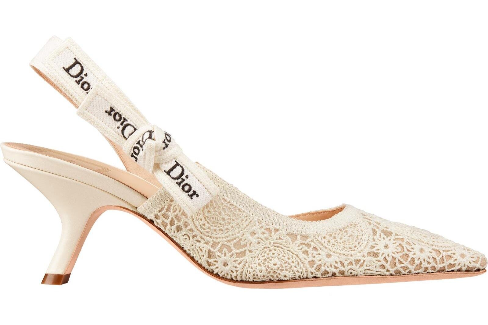 (美品) Dior ベージュ ハイヒールサンダル ディオール LOVE モチーフ MSN