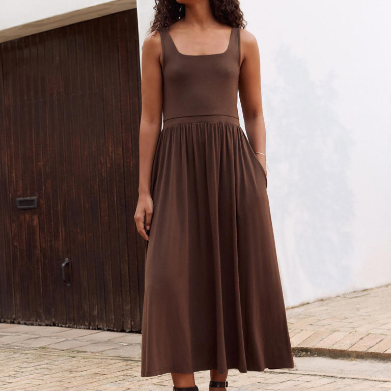 Vogue Williams' cinnamon midi from ME+EM is the dress of the summer