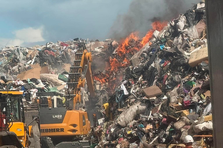 Huge blaze at Fife recycling plant as fire crews work through night