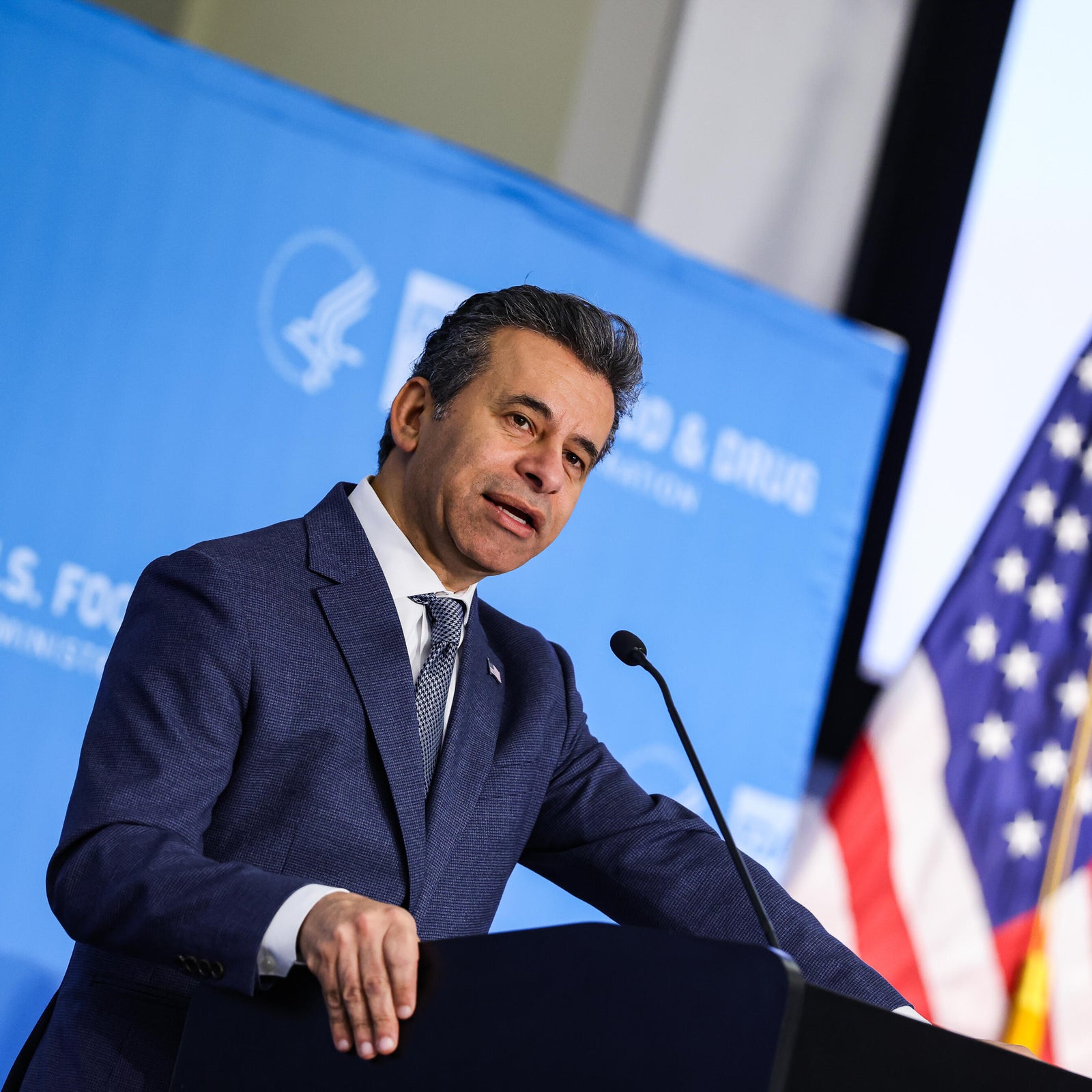 FDA Commissioner Marty Makary at a news conference in Silver Spring, Maryland, on April 28, 2026.