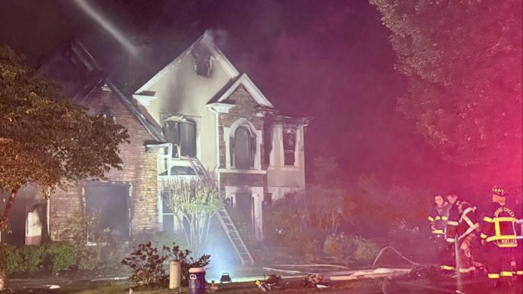 No injuries as fire tears through Johns Creek house