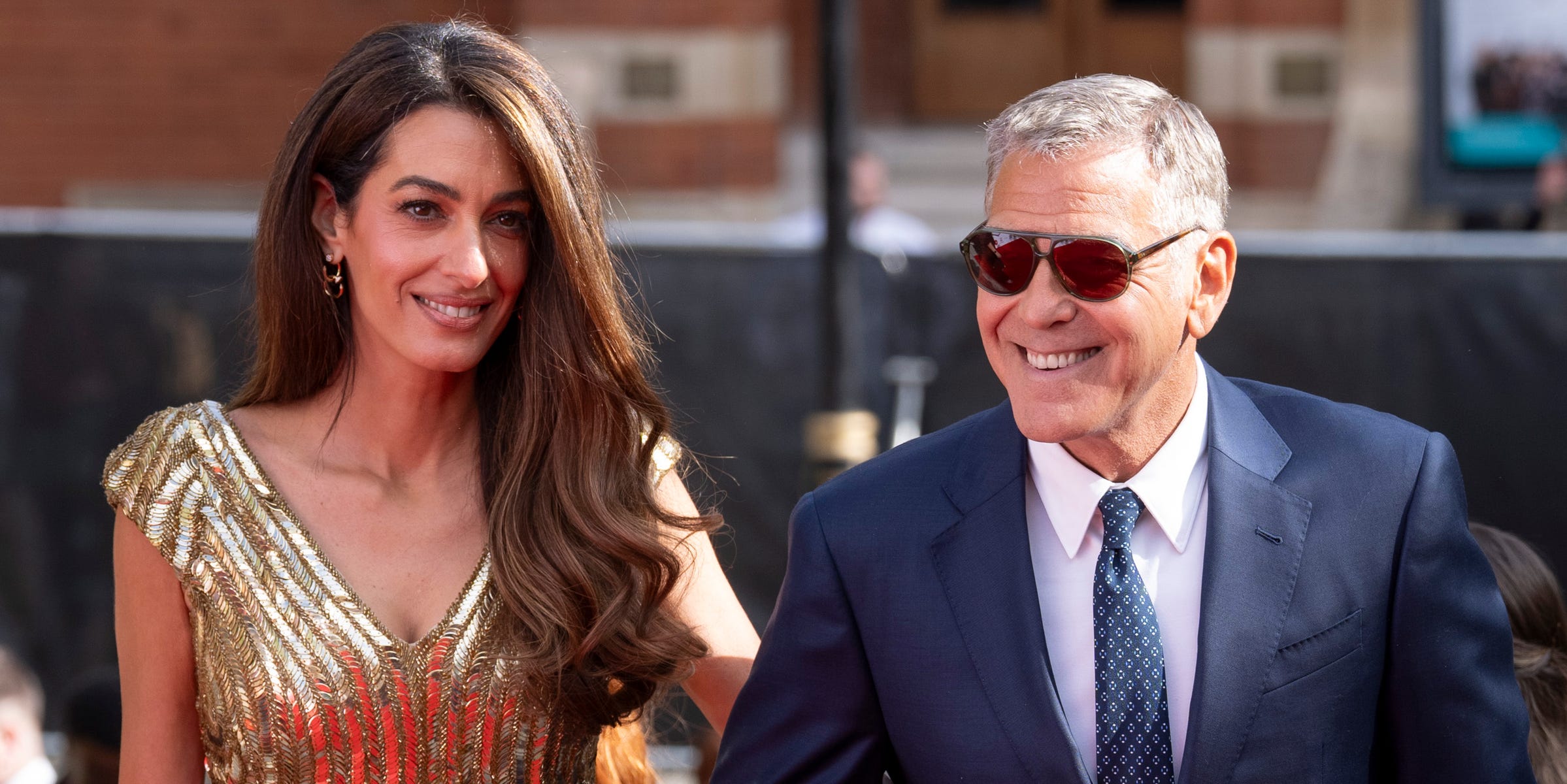 The Clooneys wow in regal colors for their most glamorous red carpet of ...
