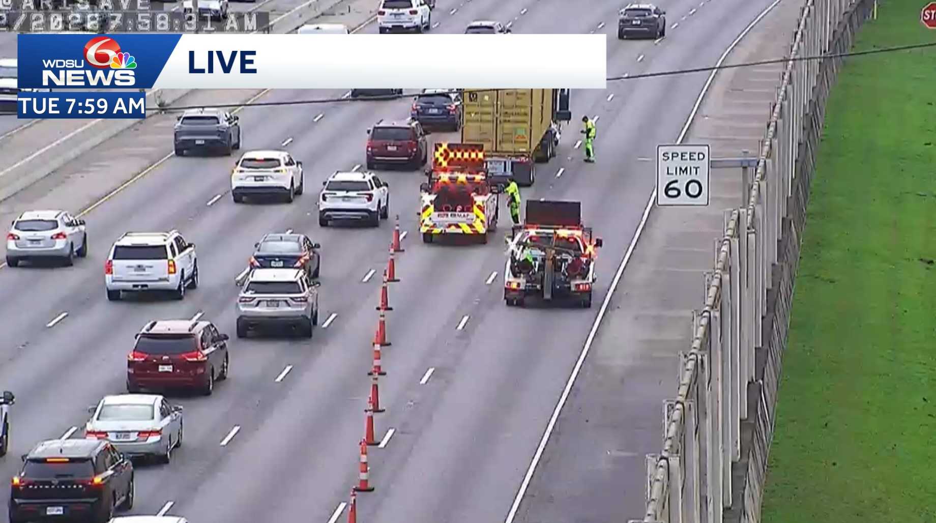 Driver alert: Stalled truck causes heavy backups on I-10E