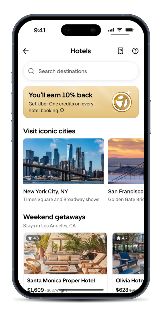 Uber rolls out in-app hotel booking — here’s what to know