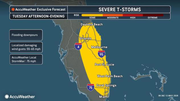 Rounds of storms to bring lightning and strong wind gusts across East ...