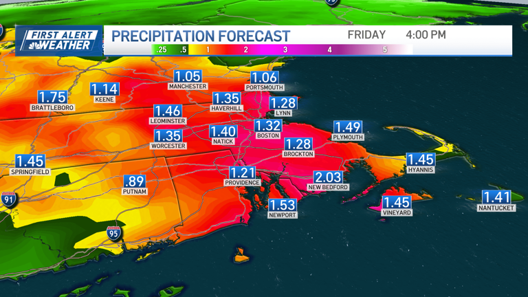 Rounds of rain heading into the Boston area: latest timing and impacts