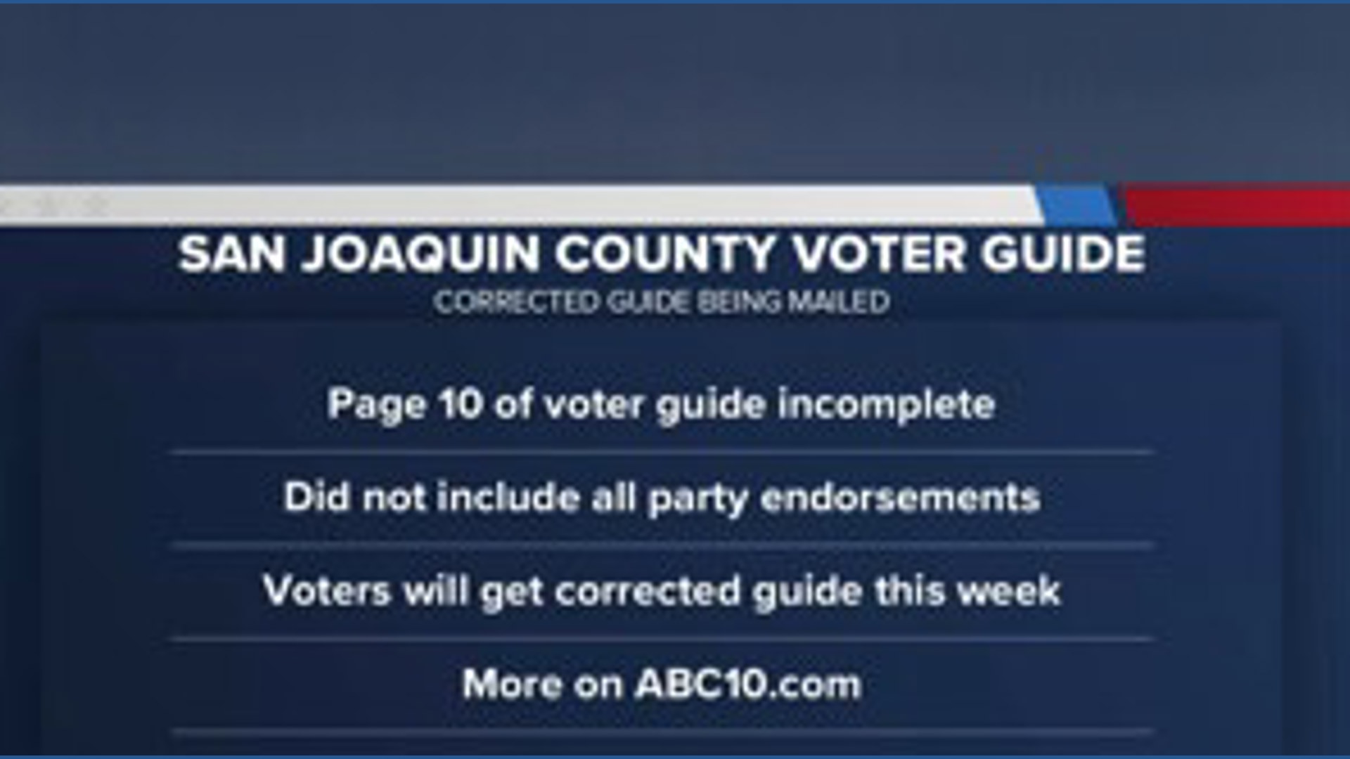 San Joaquin County sends corrected voter guides