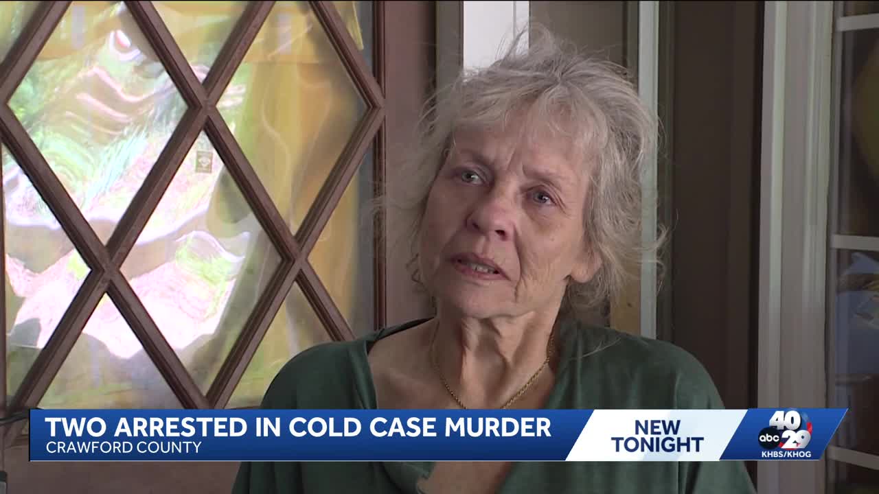 Wife of murdered man speaks after two arrested in cold case