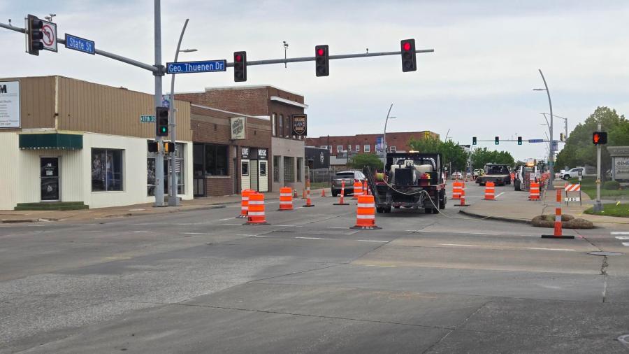 State Street, Bettendorf patching project underway