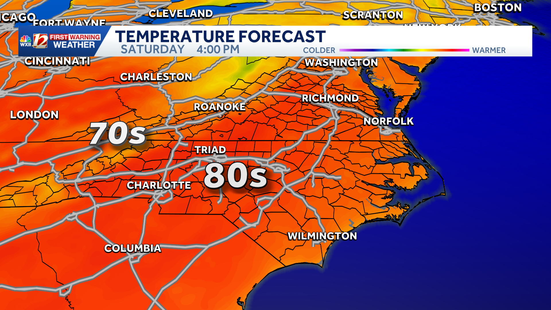 Hotter weather is on the way for the weekend in North Carolina ...