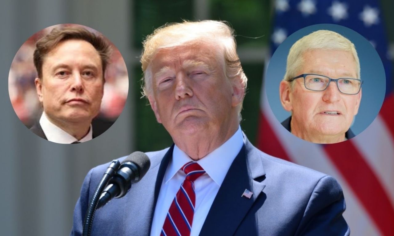 Elon Musk y Tim Cook se unen a Donald Trump en su gira oficial por ...