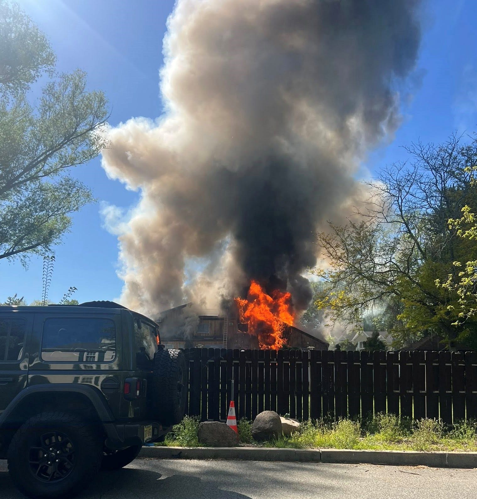 Firefighters battle large house fire in Norwood