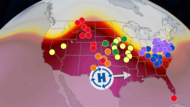 Record heat to slide from Pacific Coast to East Coast through this week