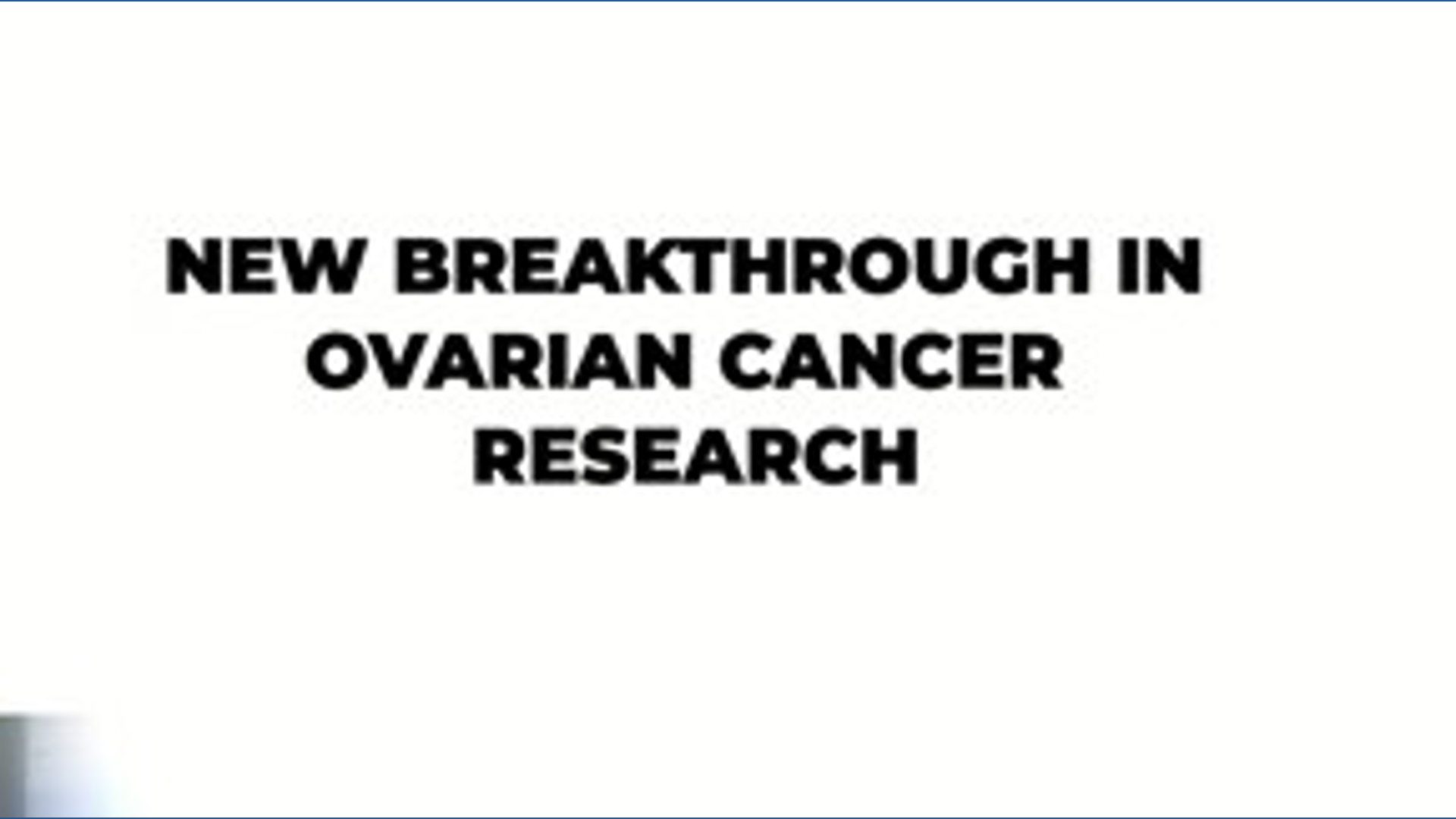 New AI program to diagnose and treat ovarian cancer advances