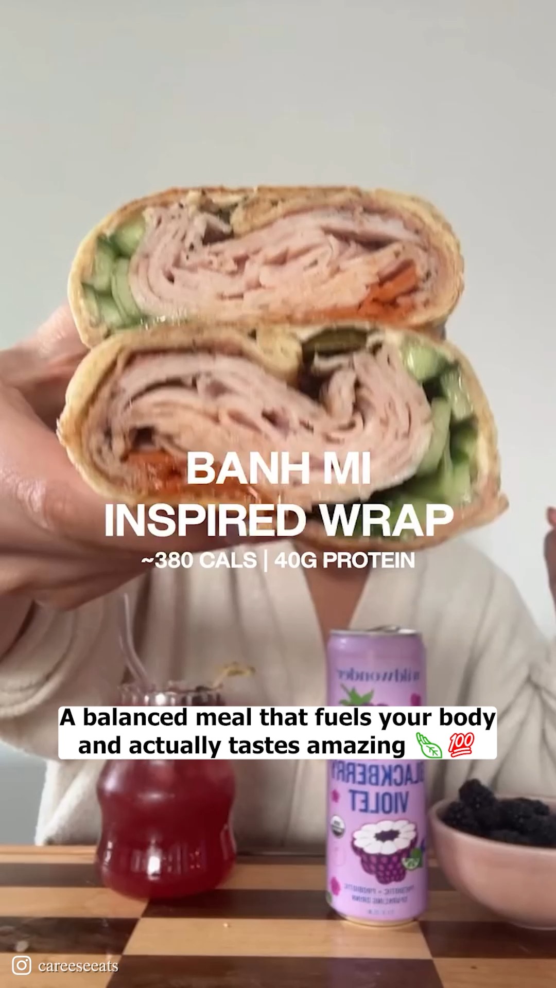 This bánh mì-inspired wrap packs over 40g of protein under 400 calories ...