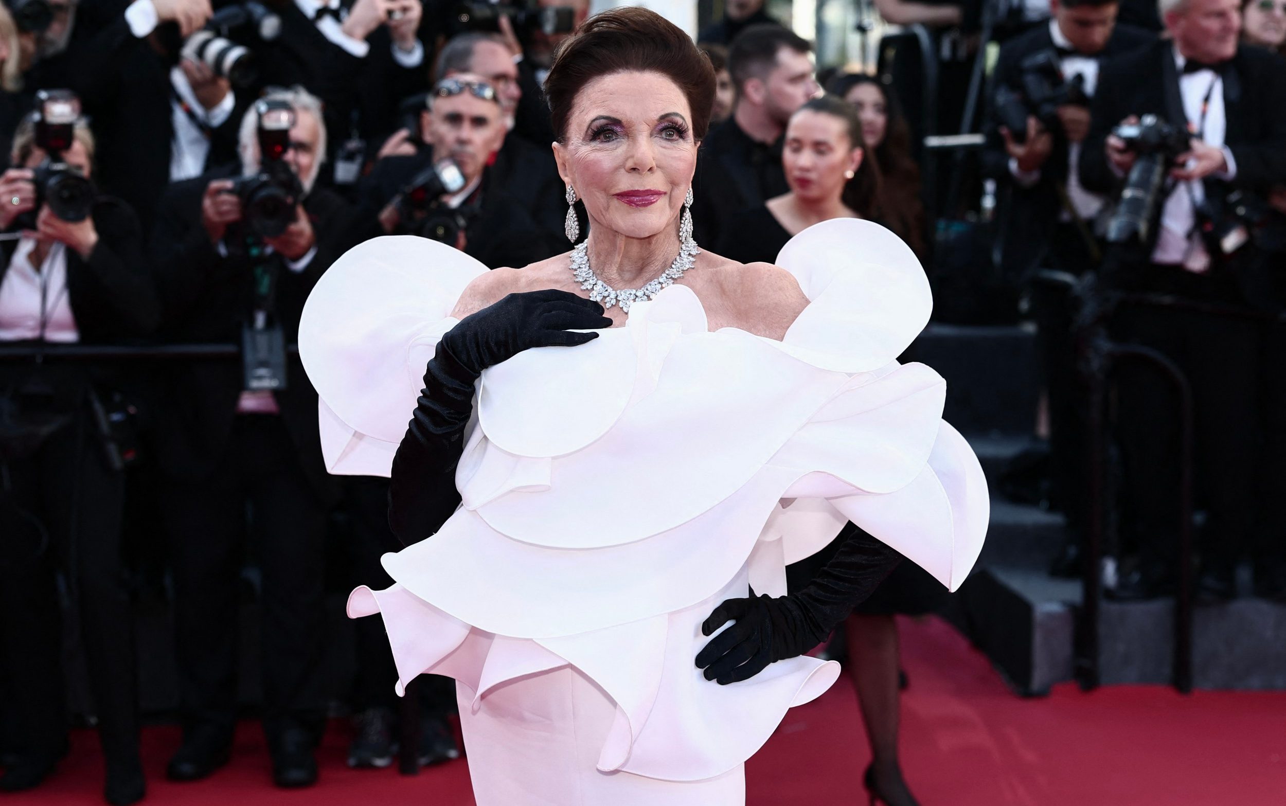Cannes Film Festival 2026: Dame Joan Collins dazzles in an orchid dress at the opening ceremony