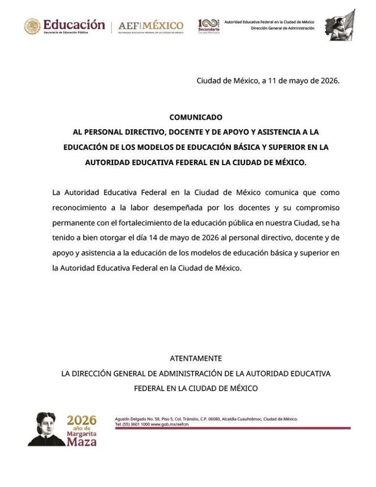 SEP: Anuncian megapuente de cuatro días en CDMX durante mayo por Día ...