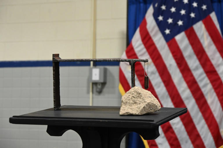 Virginia State Police receives 9/11 steel artifact from World Trade Center