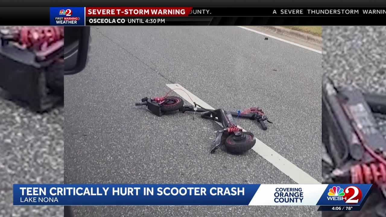 Teen critically injured after electric scooter, pickup truck collide in ...