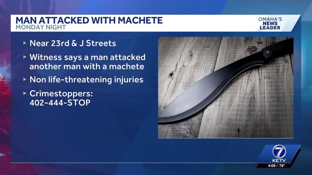 Man injured after being attacked with machete, Omaha police say