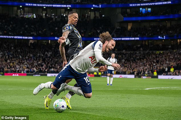 James Maddison posts new angle of Spurs penalty claim in Leeds draw and ...