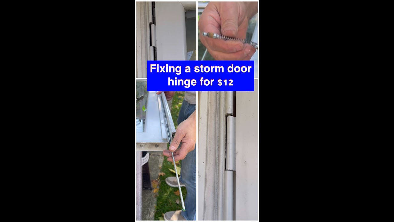 Storm door hinge replacement for $12 #homeownership #homerepair #diy