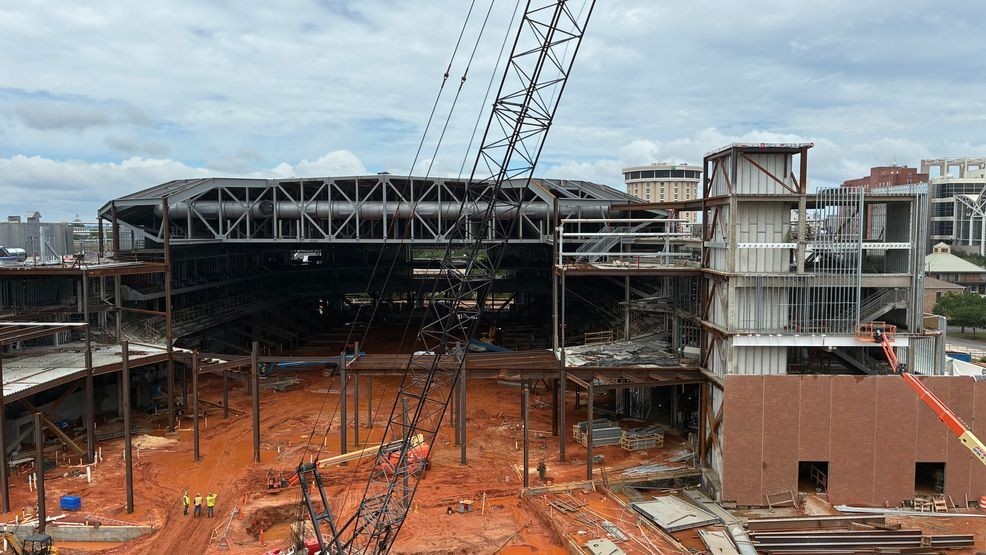 Mobile arena project still on track despite rain delays; crews may add ...