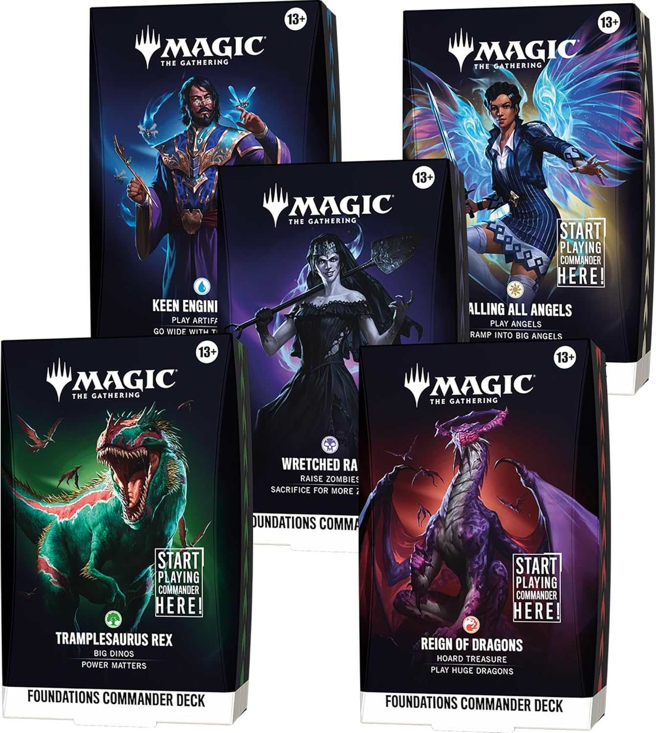 mtg commander deck power Magic The Gathering Foundations Commander Deck Tramplesaurus Rex FDC, –  COLLECTION REALM main image 0