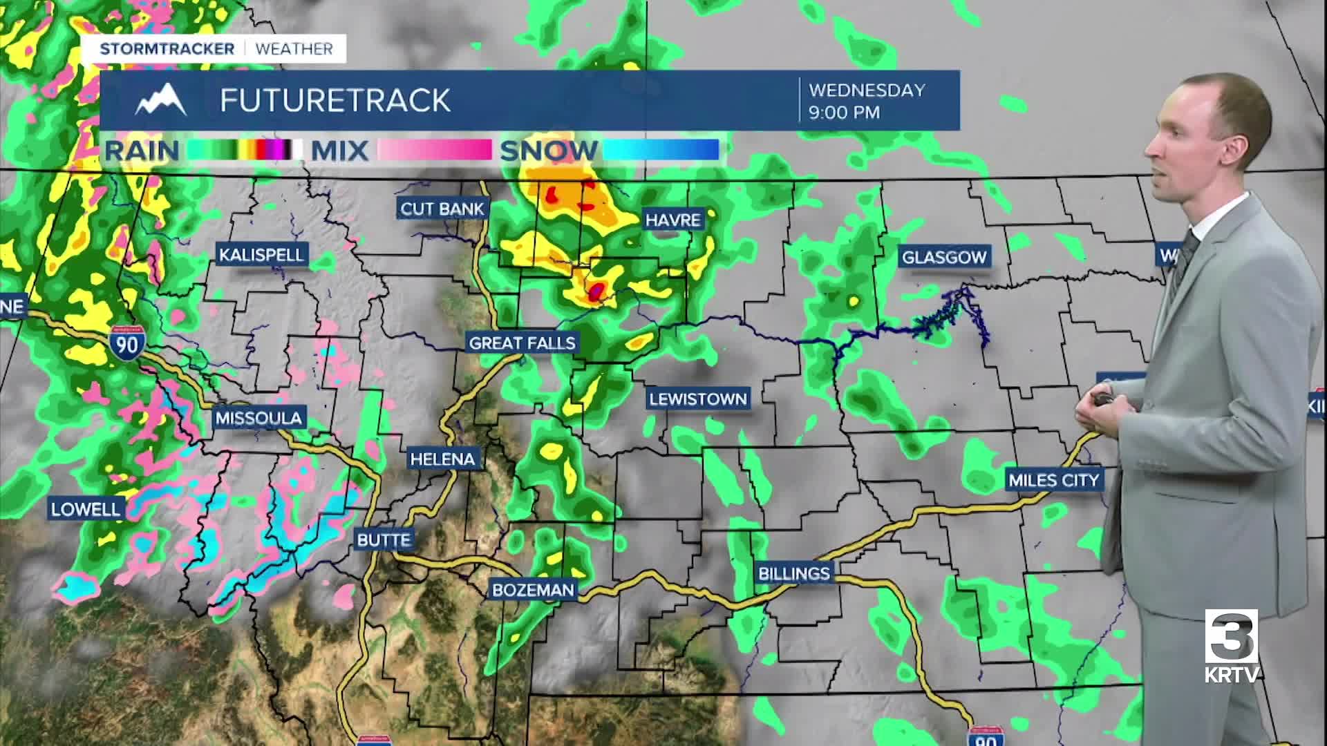 Scattered strong to severe thunderstorms on Wednesday