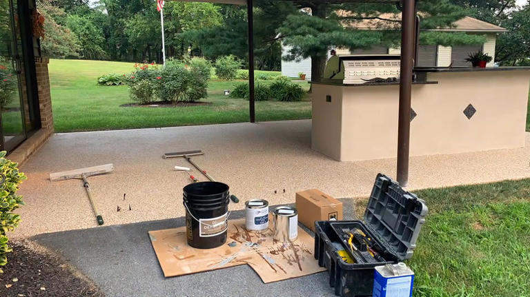 Refinish patio concrete with an option that's low maintenance (no, it's ...