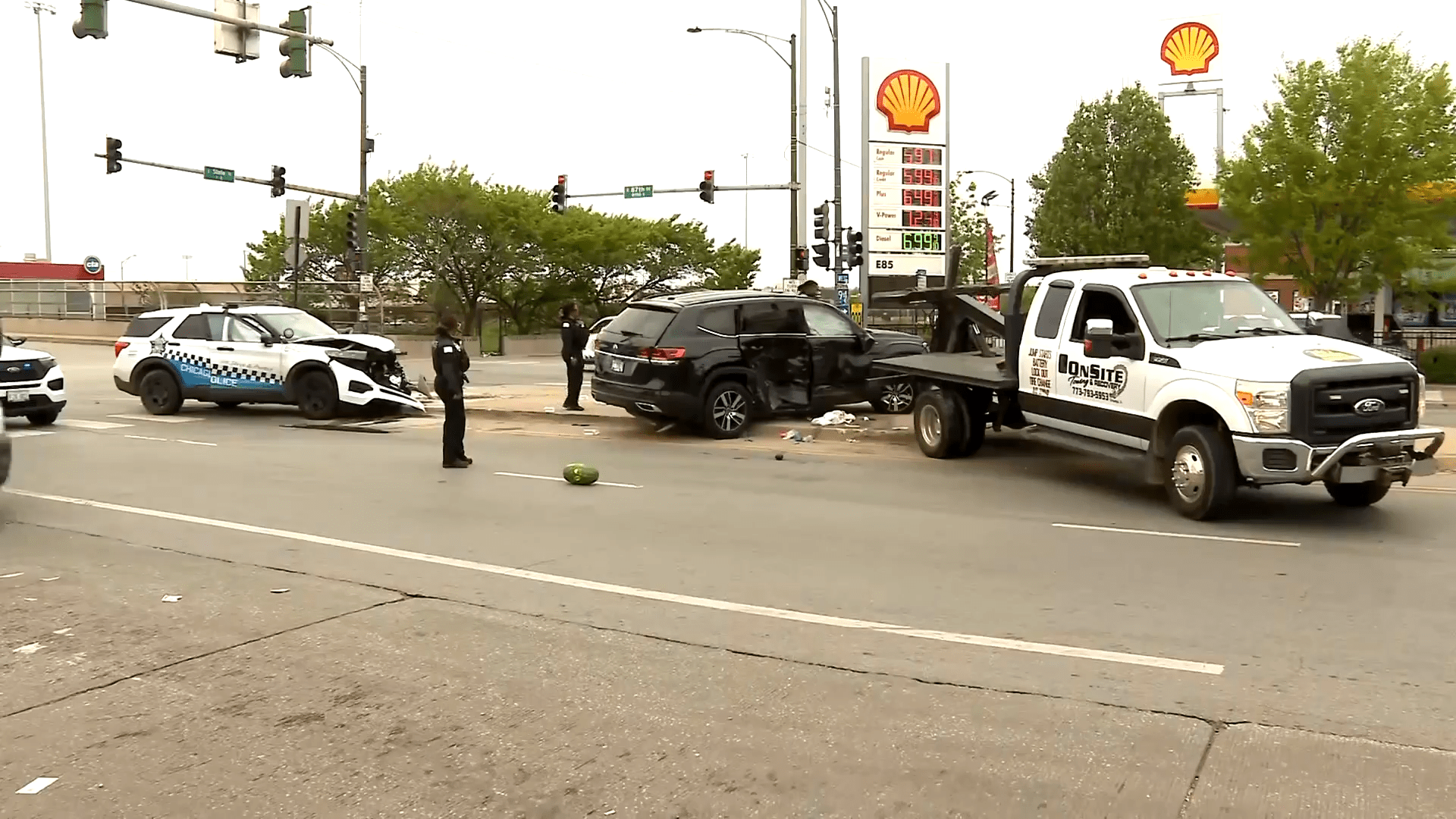 4 hospitalized, including 9-month-old, after crash involving police in ...