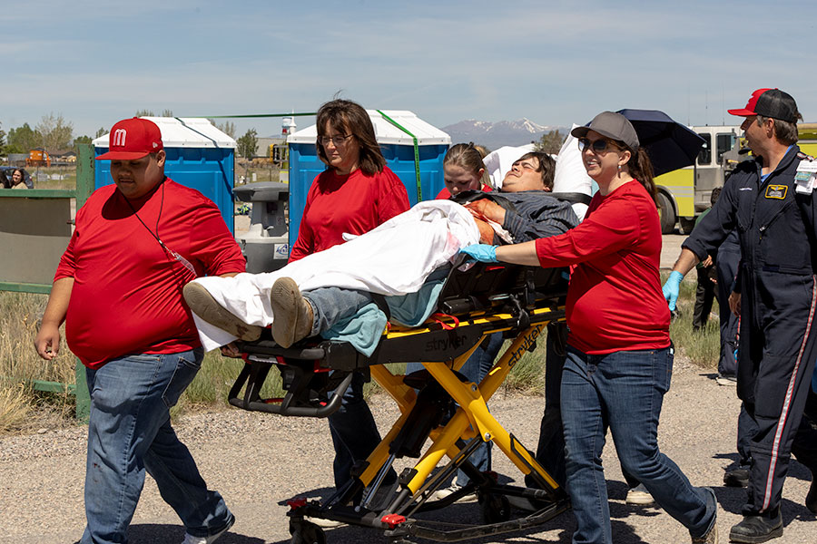Rural students participate in realistic emergency response simulation