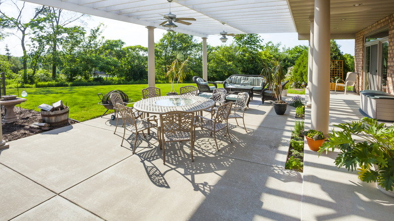 View of Refinish patio concrete with an option that's low maintenance (no, it's ...