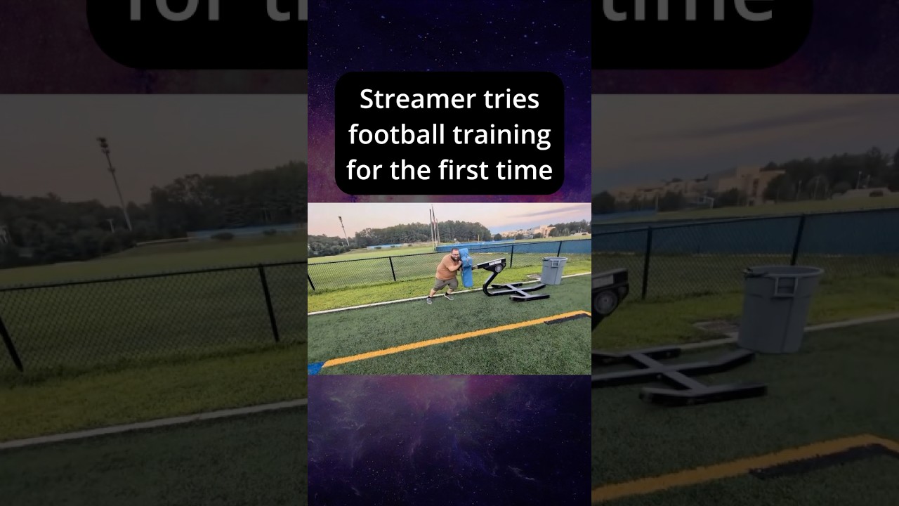 Streamer tries football training for the first time #fail